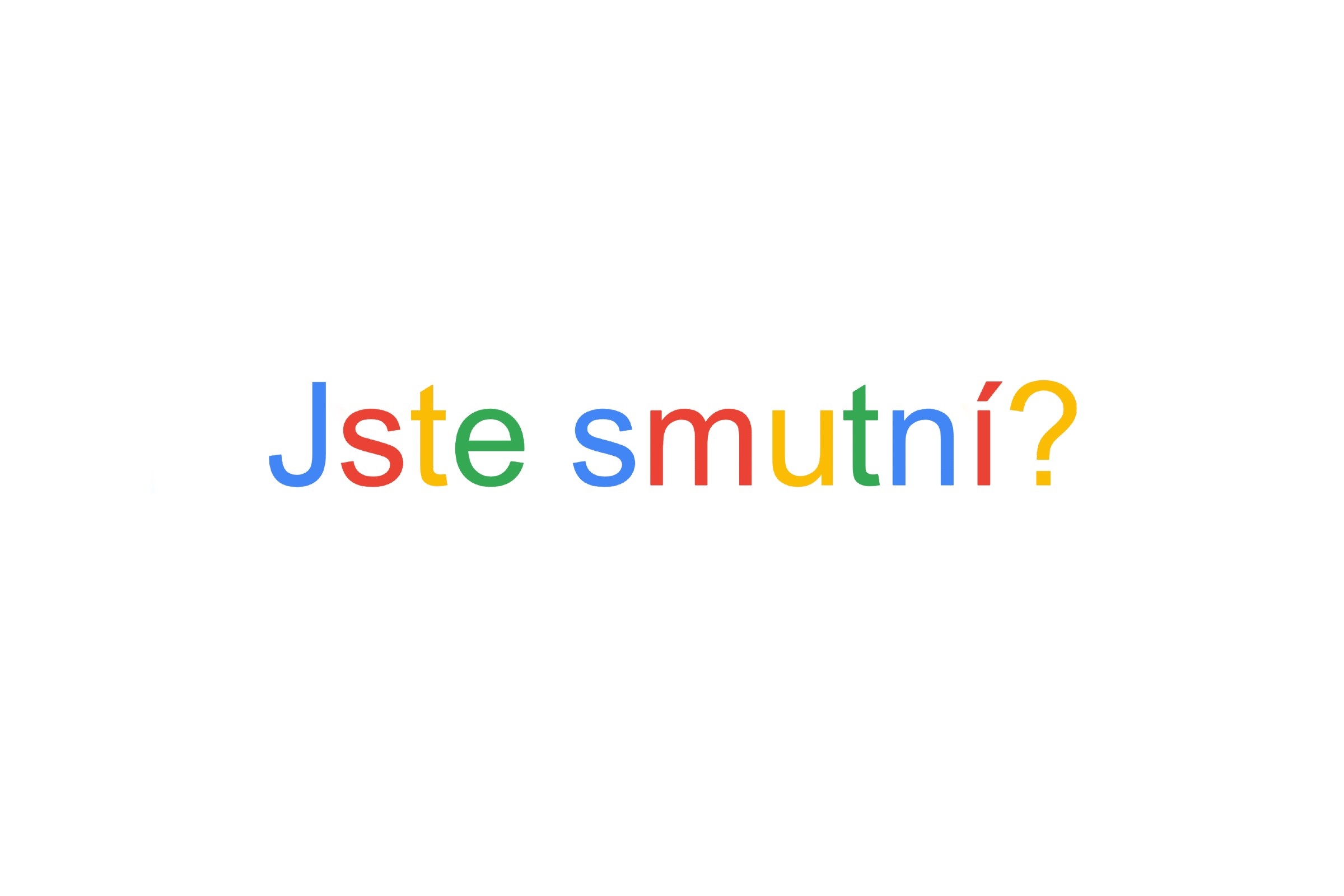 Jste smutní v barvách Google. Foto: Voxpot