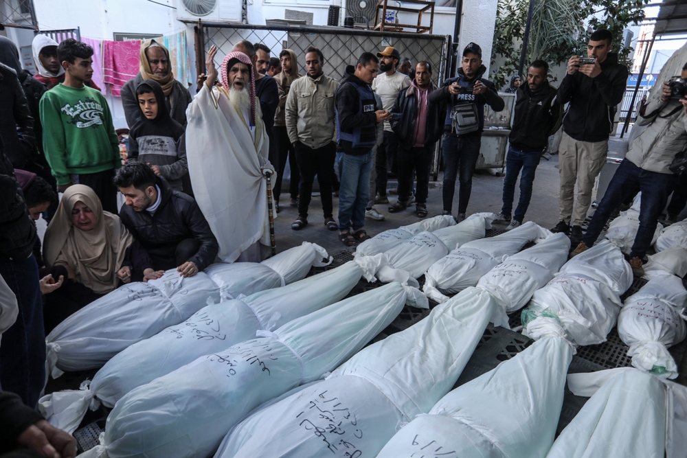 Palestinians,Bid,Farewell,To,Their,Relatives,Who,Were,Killed,During