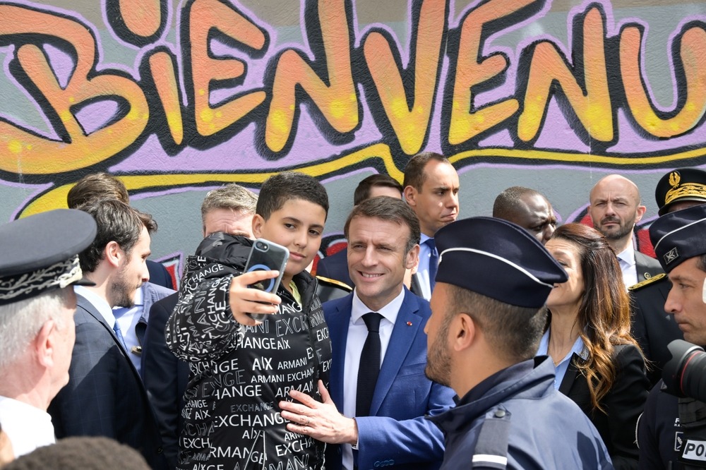 Marseille,,France, ,18 03 2024:,Emmanuel,Macron,Visits,The,North,Suburbs