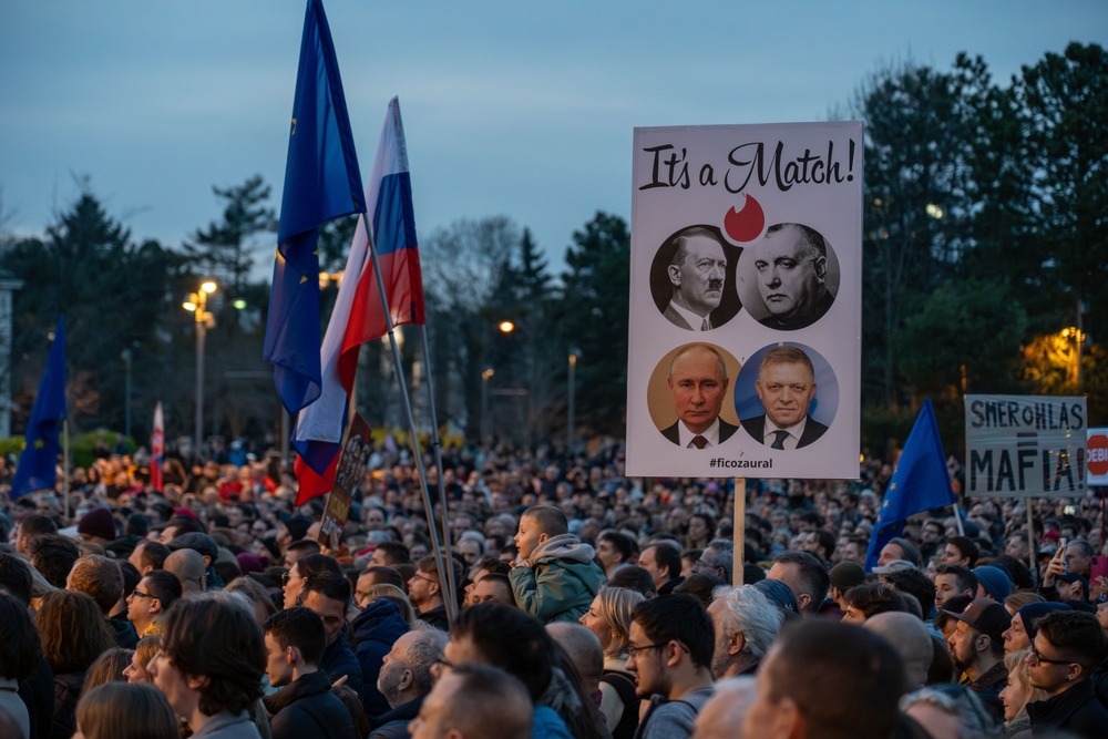 Bratislava,,Slovakia,,18.3.,2024:,People,Protest,Against,Goverment,To,Keep