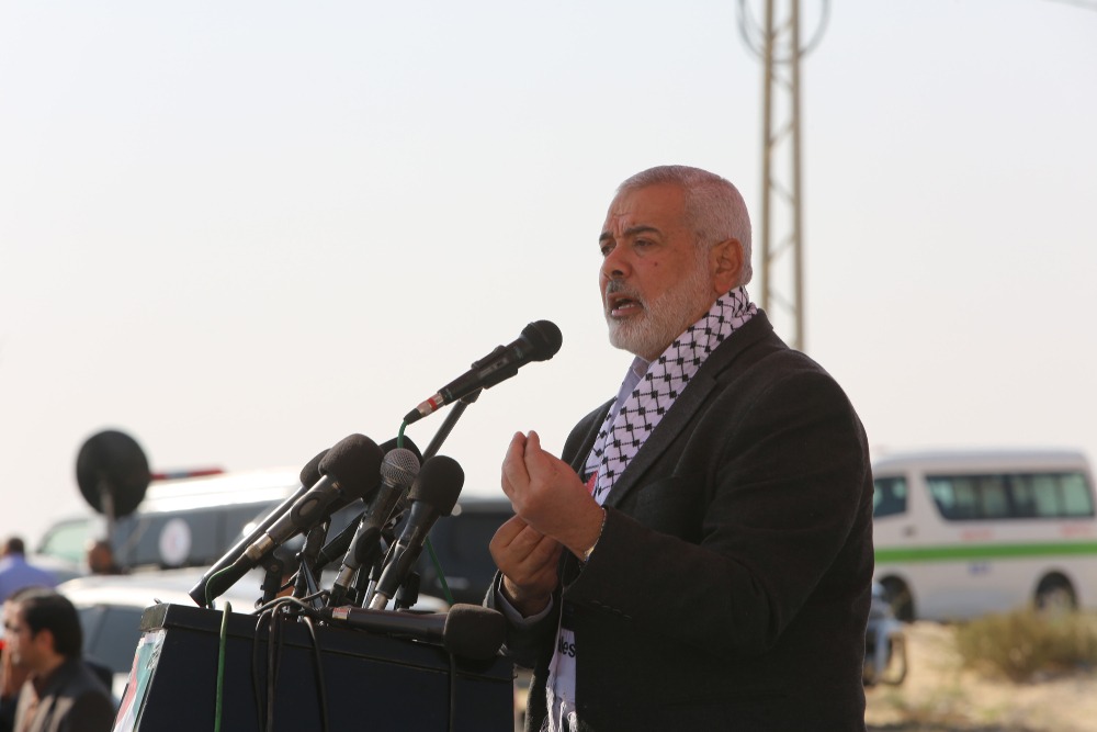 Head,Of,The,Political,Bureau,Of,Hamas,Ismail,Haniyeh,Attends