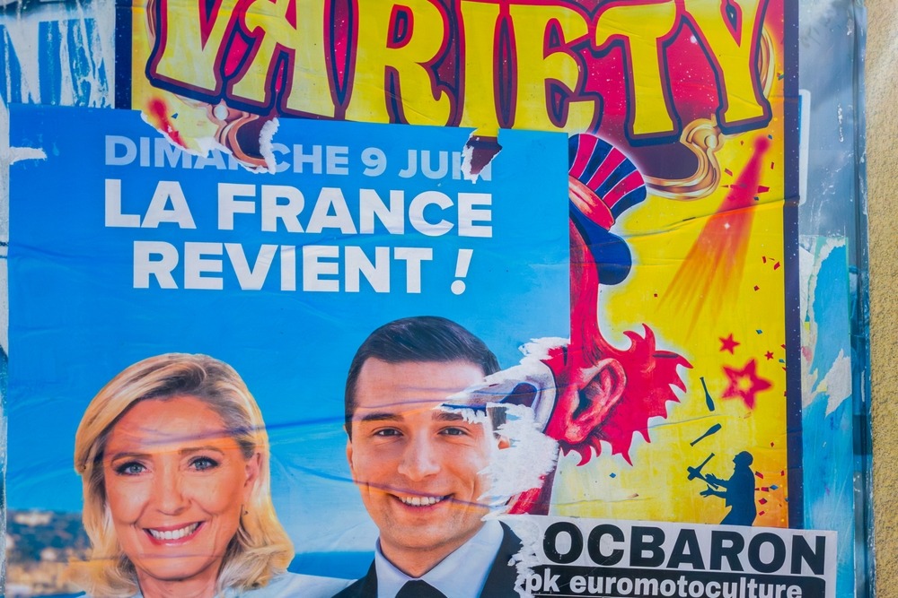 Rocbaron,,France, ,23 06 2024:,Partially,Torn,Jordan,Bardella,Posters,Cover