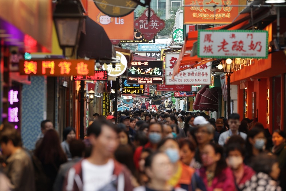 Macau,,Cn, ,Mar,28,,2023:,A,Vibrant,Shopping,Street