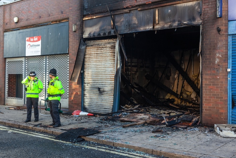 Sunderland,,Uk, ,August,3rd,2024:,Police,Stand,Guard,At