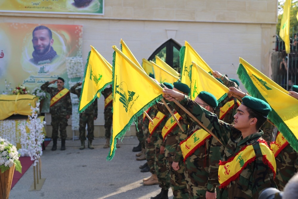 South,Government Tyre,City Lebanon,24 10 2023:,Yellow,Flags,Bearing,The,Hezbollah,Logo