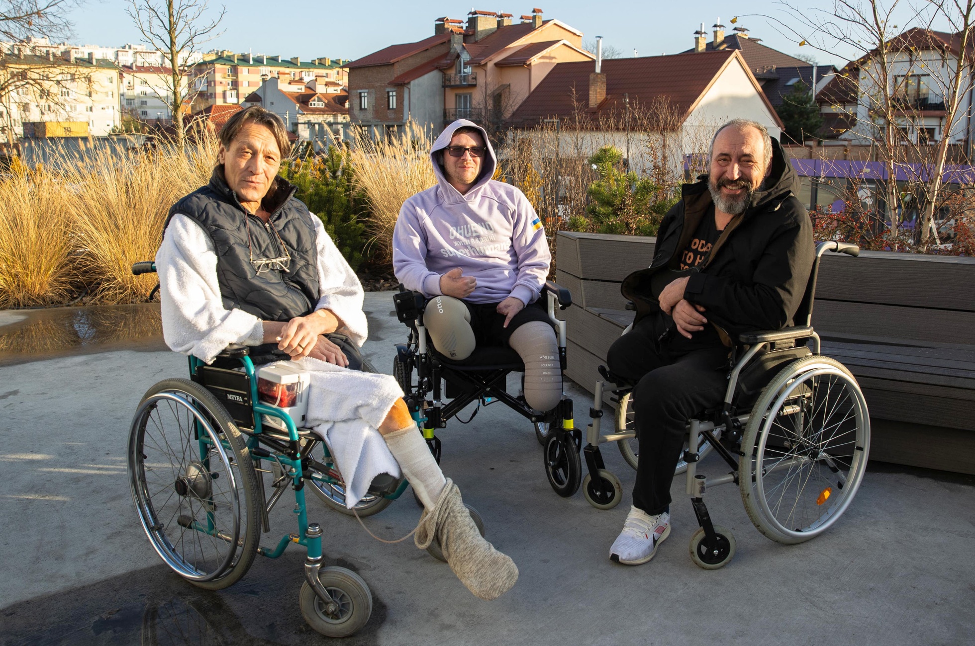 Rehabilitující se ukrajinští veteráni | Foto: Eva Čeplová / Voxpot