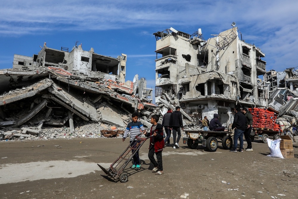 Palestinians,Return,To,Their,Homes,Destroyed,By,The,Israeli,Army