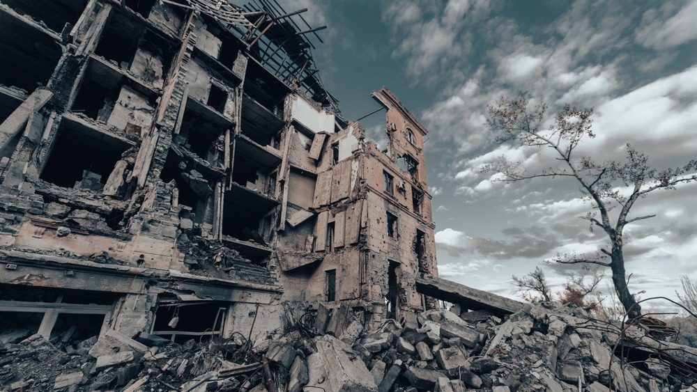 Reportage,Ruined,Street,And,Destroyed,Houses,In,Kiev,War,In