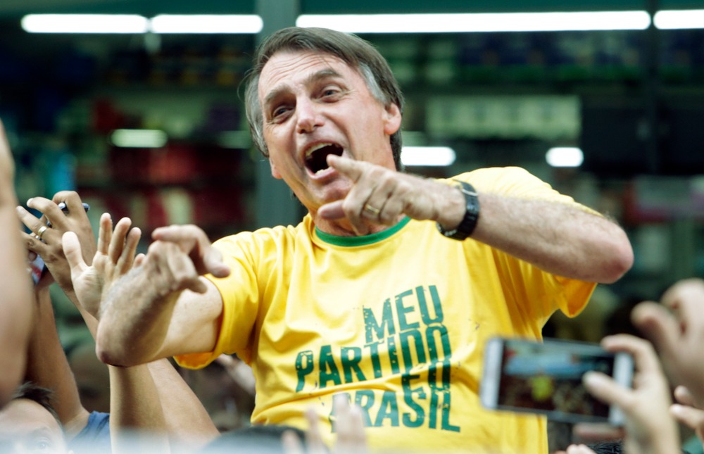 Brazilian,Presidential,Candidate,Jair,Bolsonaro,During,A,Rally,In,Juiz