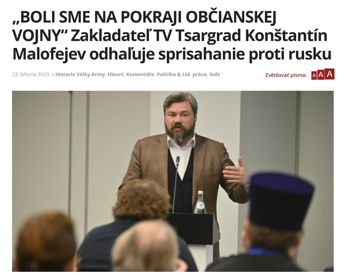 Titulek článku na CZ24 News