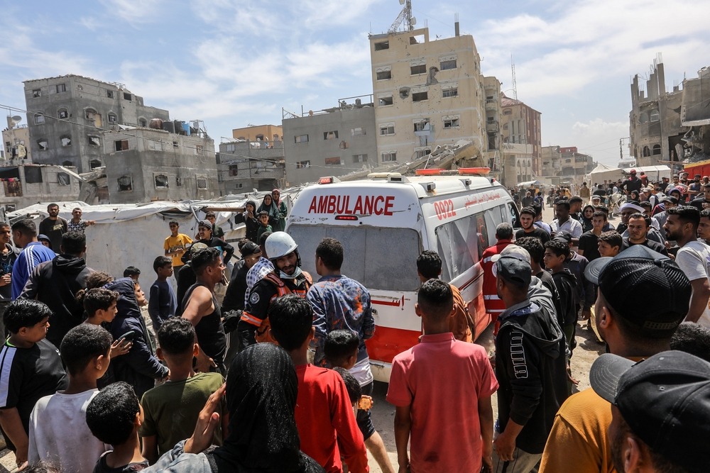 Palestinians,Transport,Injured,And,Dead,People,From,The,Site,Of