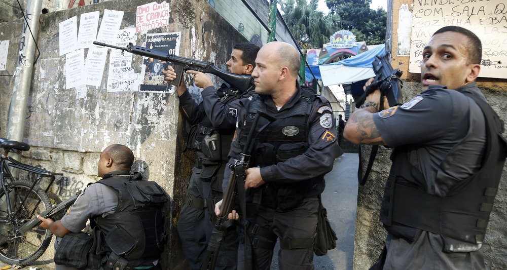 Rio,De,Janeiro,,Brazil,June,29th,,2017 ,Policemen,Secures,A