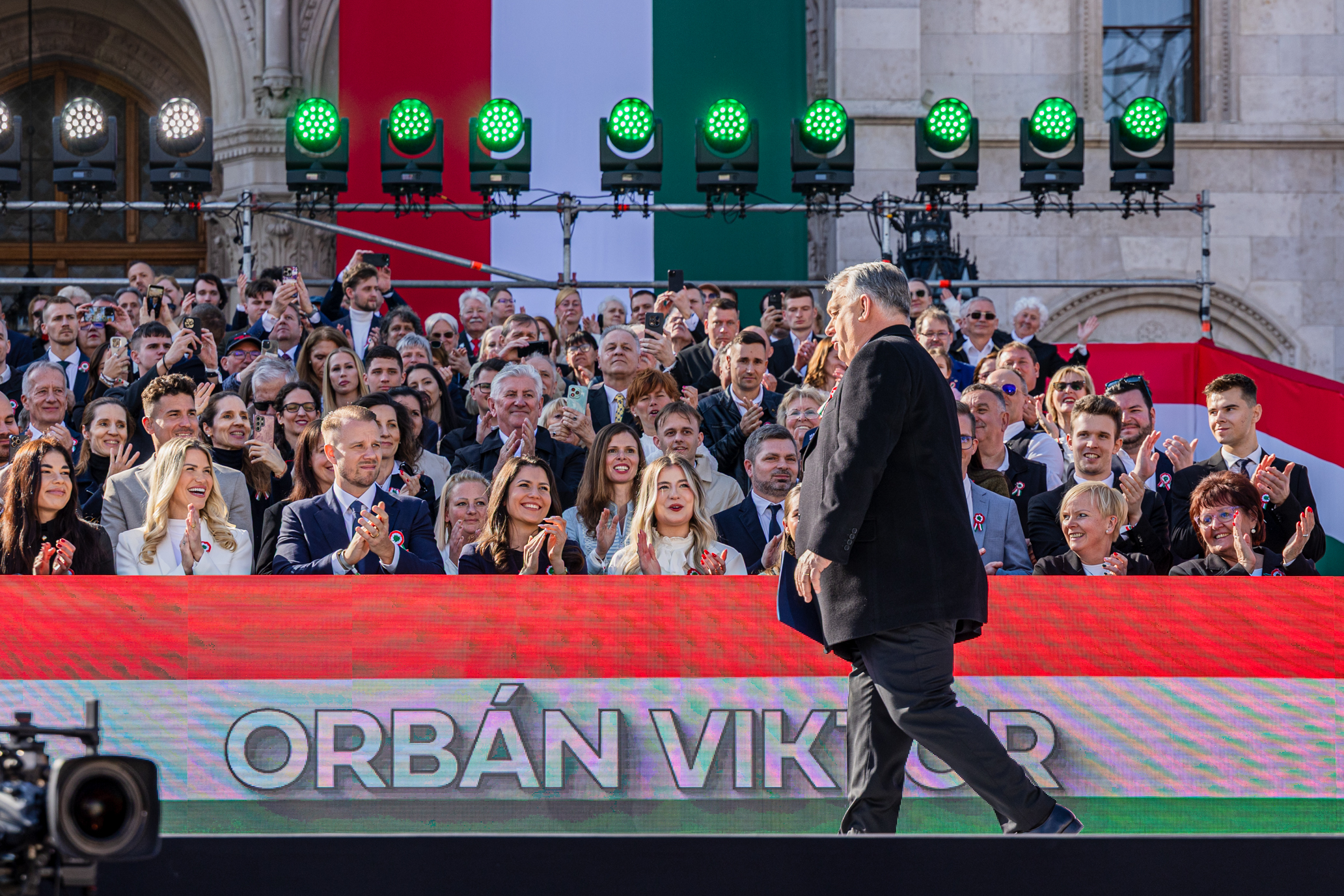 Viktor Orbán na předvolebním mítinku