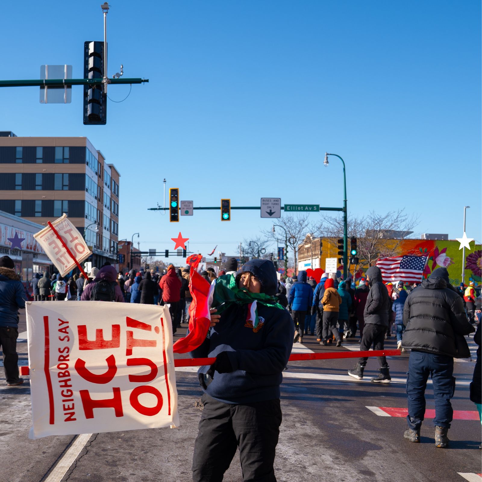 Protestující proti ICE v USA