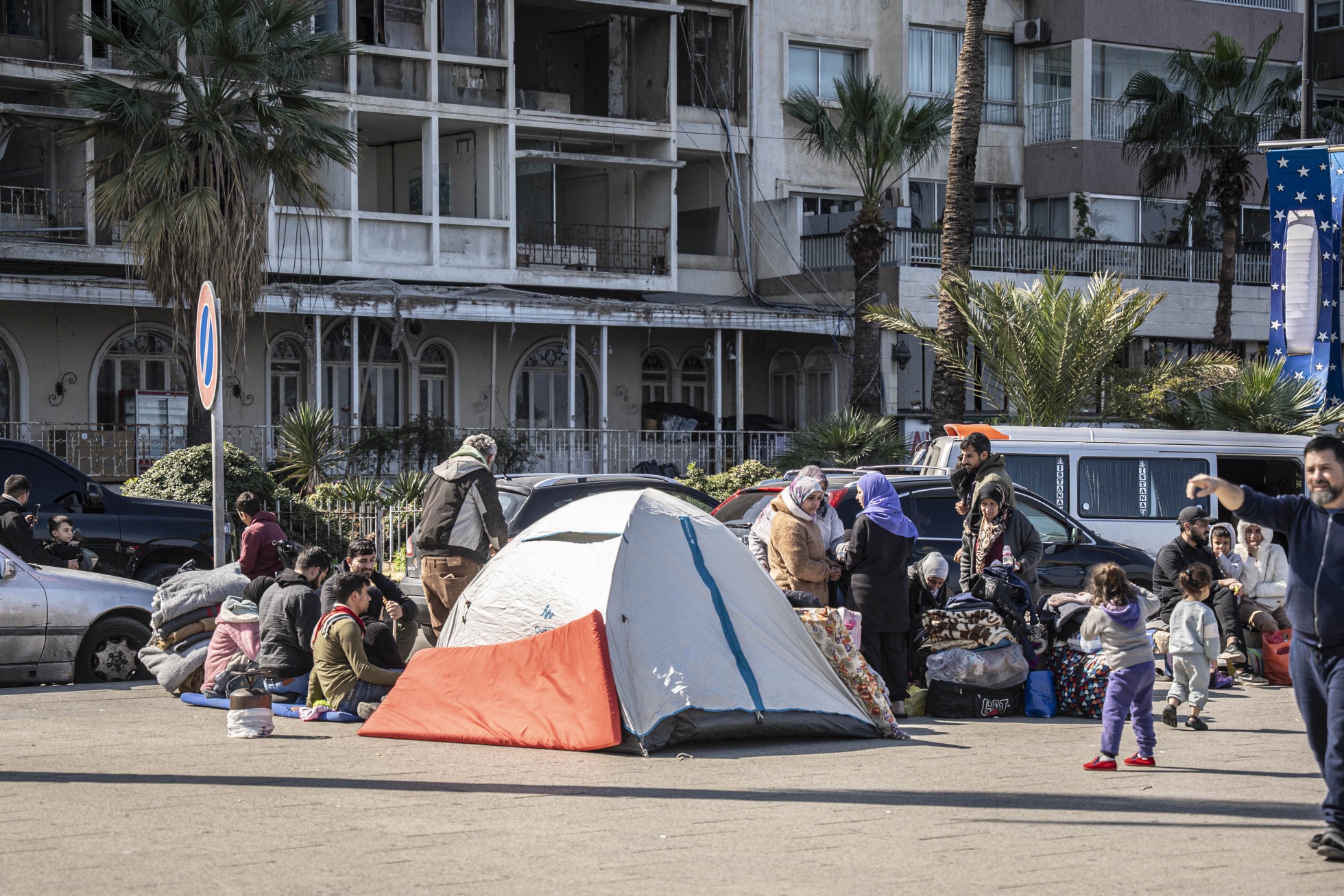 Vysídlení obyvatelé v Bejrútu
