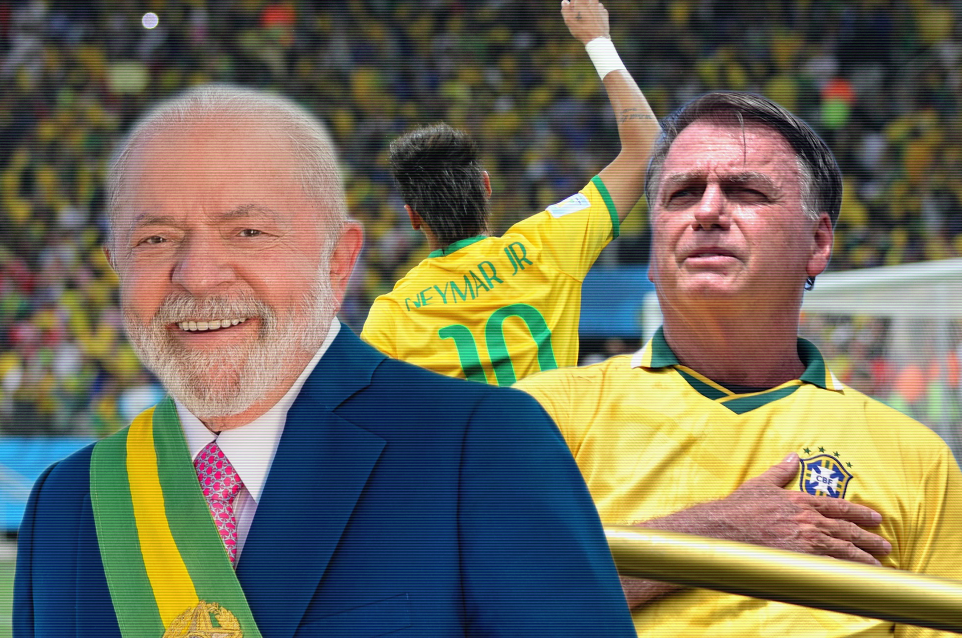 Lula, Neymar a Bolsonaro