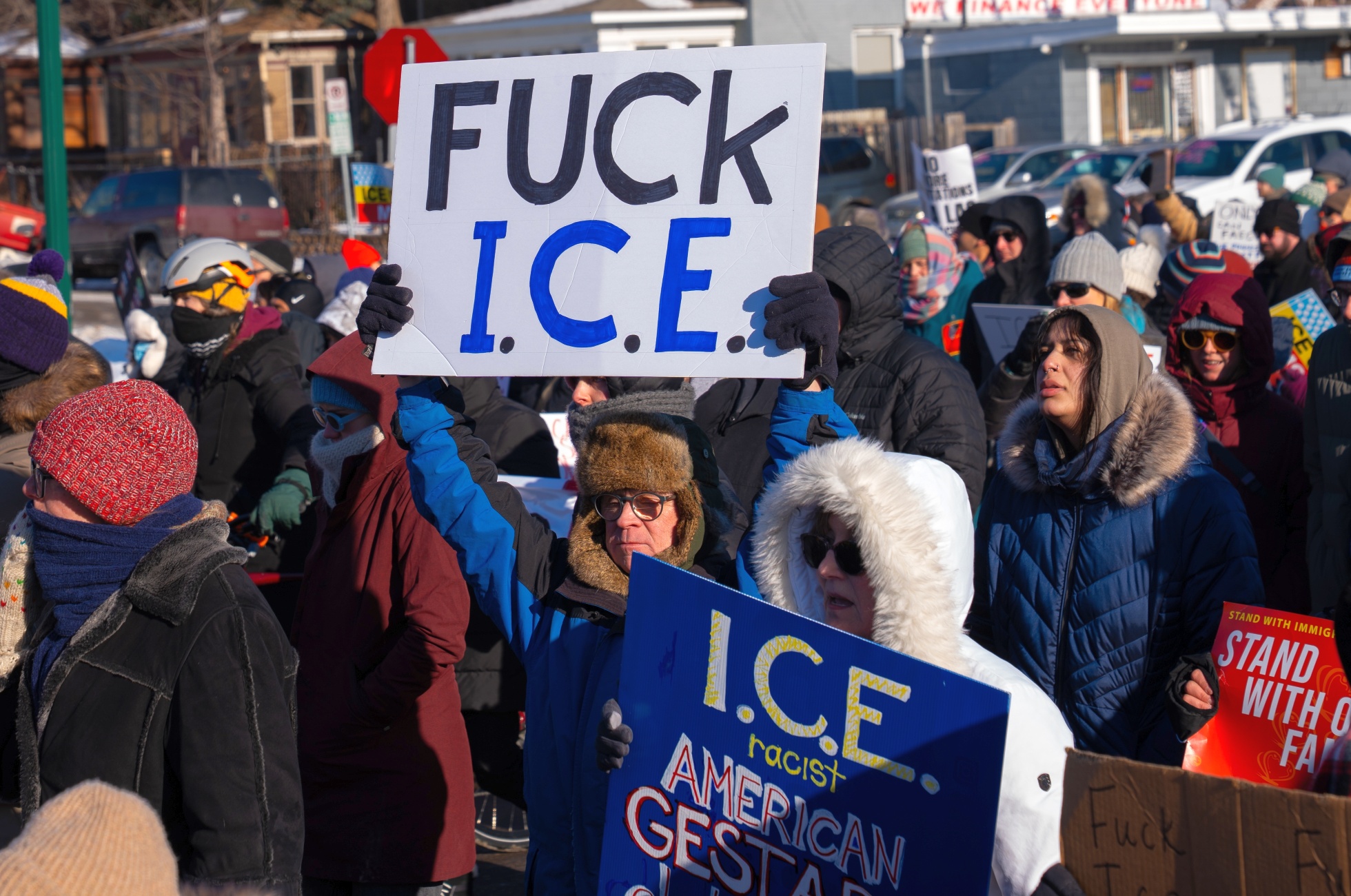 Demonstrace proti činnosti agentů ICE v Minneapolis