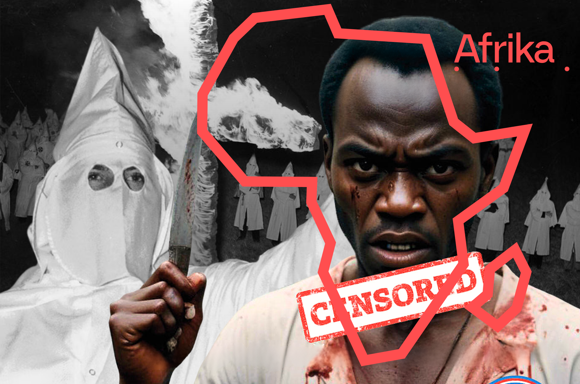 Koláž k podcastu Afrika o díle o rasismu