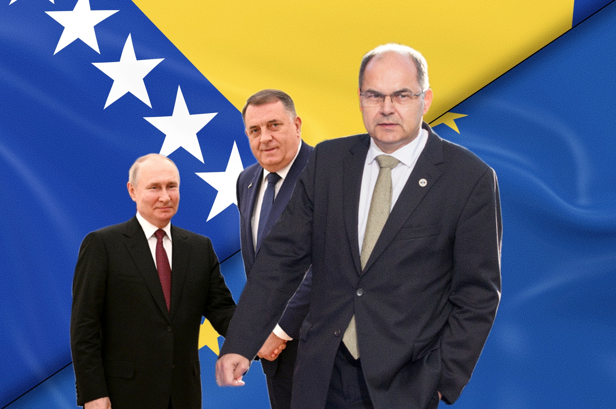Vladimir Putin, Milorad Dodik a Christian Schmidt