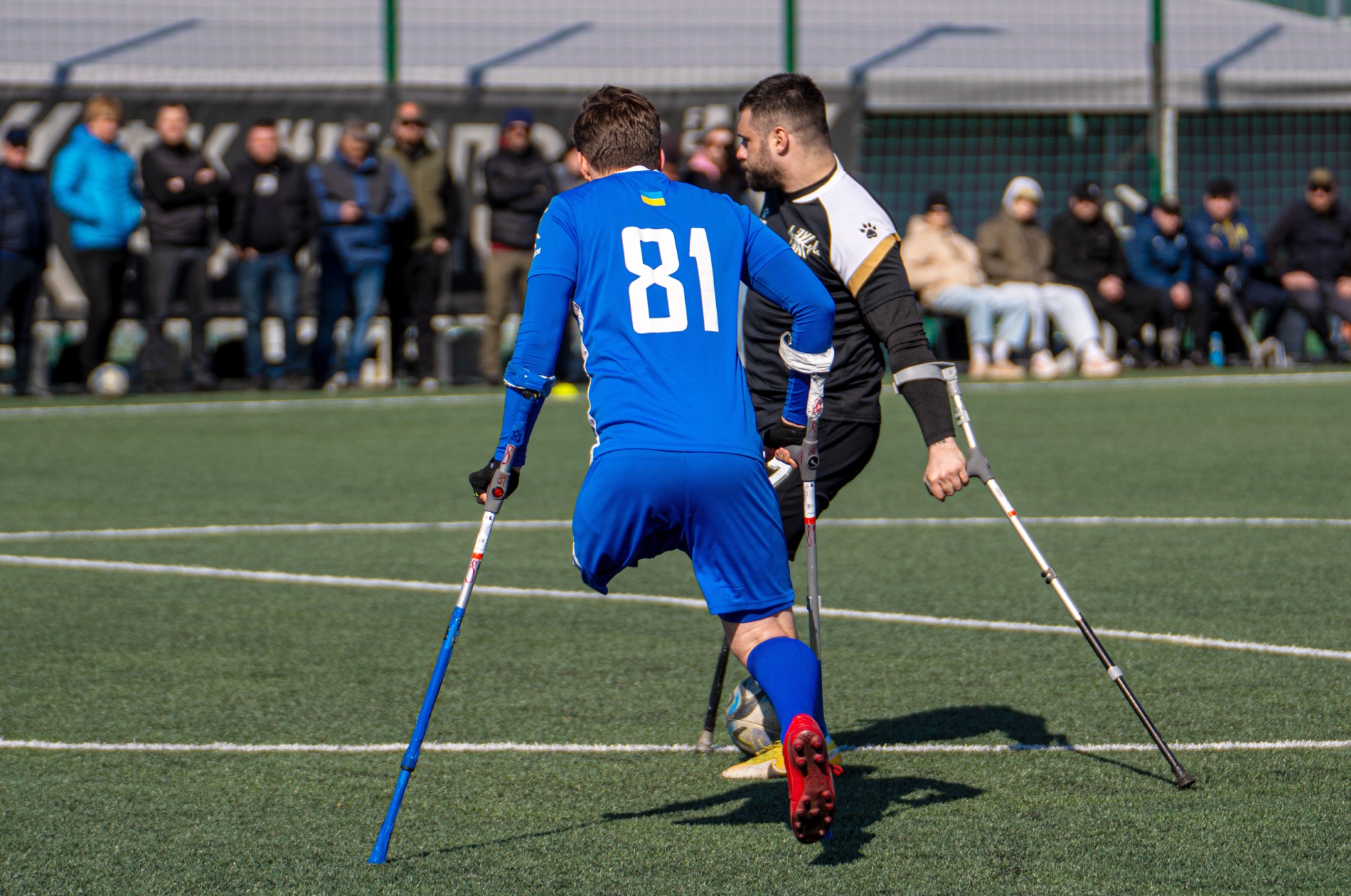 Ukrajinští veteráni hrají fotbal