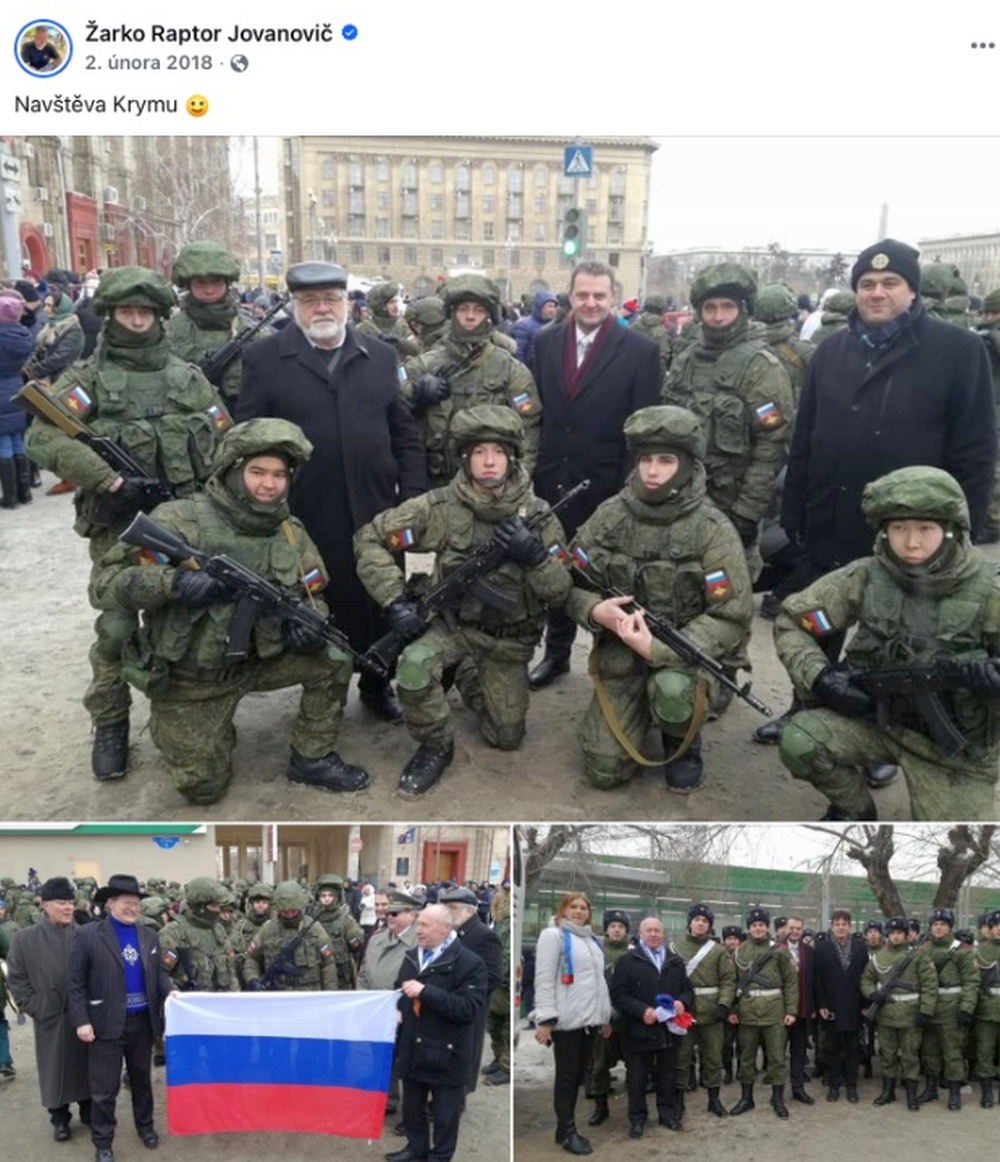 Jaroslav Doubrava na fotce s ruskými agresory