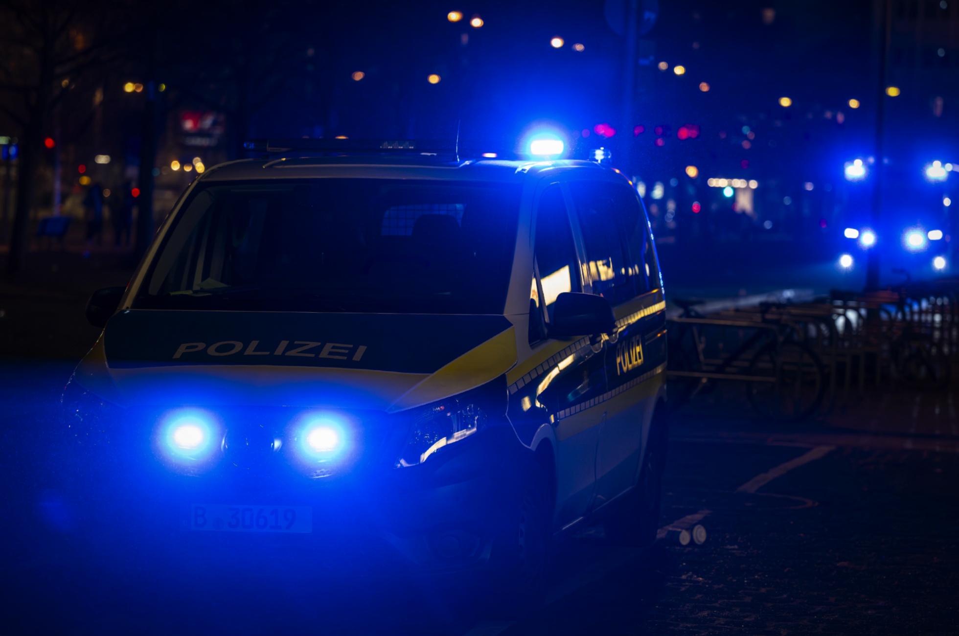 Policejní dodávka v Berlíně